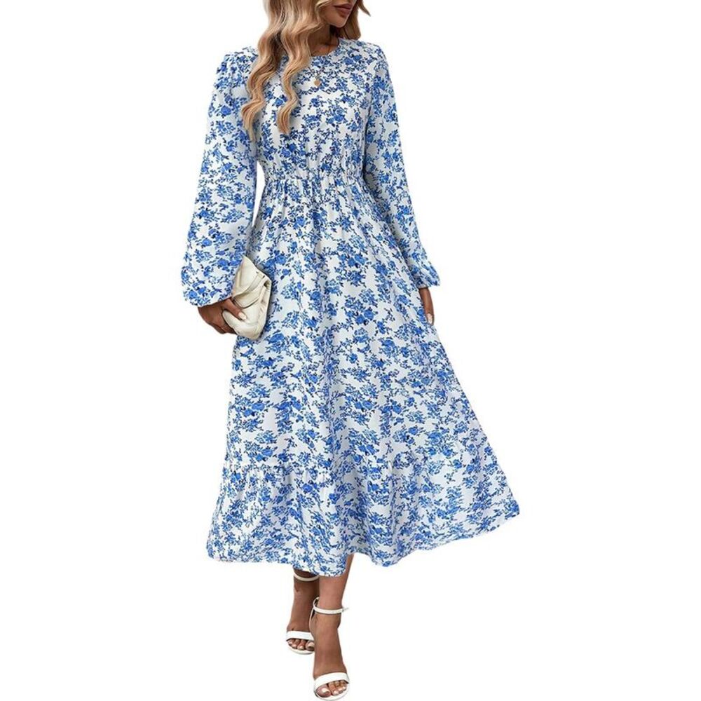 Teodora Womens  Long Sleeve Midi Dress